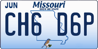 MO license plate CH6D6P