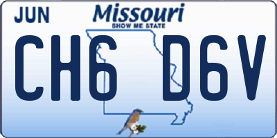 MO license plate CH6D6V