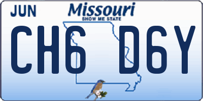 MO license plate CH6D6Y