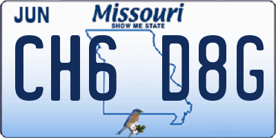 MO license plate CH6D8G