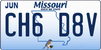 MO license plate CH6D8V