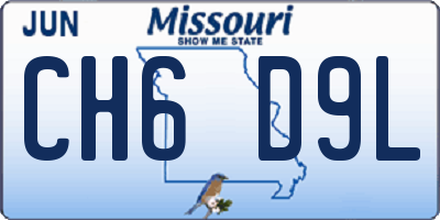 MO license plate CH6D9L