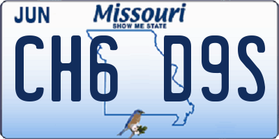 MO license plate CH6D9S