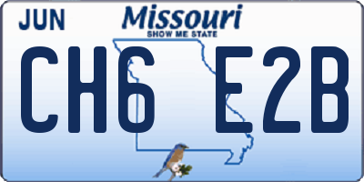 MO license plate CH6E2B