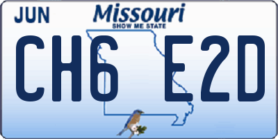 MO license plate CH6E2D