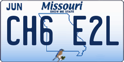 MO license plate CH6E2L
