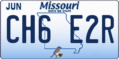 MO license plate CH6E2R