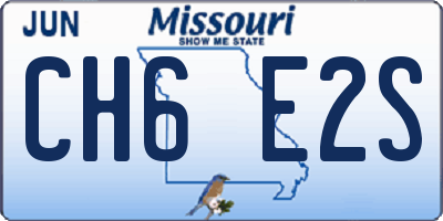 MO license plate CH6E2S