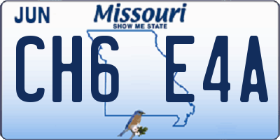 MO license plate CH6E4A