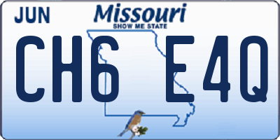 MO license plate CH6E4Q