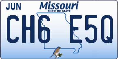 MO license plate CH6E5Q