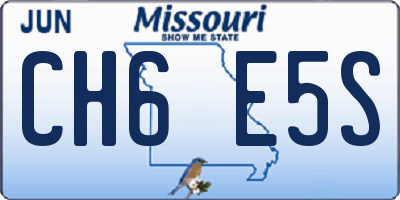 MO license plate CH6E5S