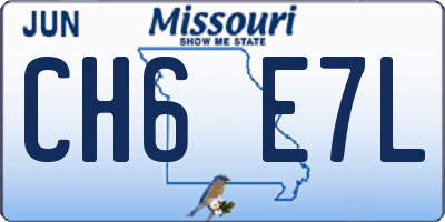 MO license plate CH6E7L