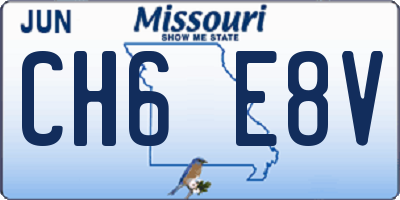 MO license plate CH6E8V
