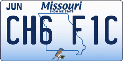 MO license plate CH6F1C