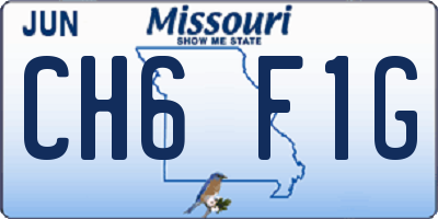 MO license plate CH6F1G