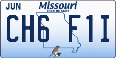 MO license plate CH6F1I