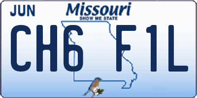 MO license plate CH6F1L