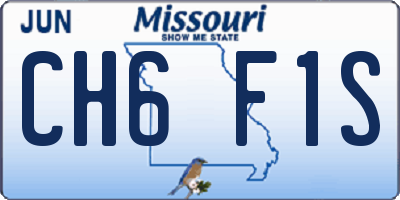 MO license plate CH6F1S