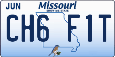 MO license plate CH6F1T