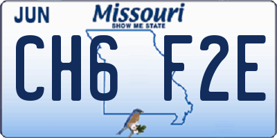 MO license plate CH6F2E