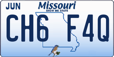 MO license plate CH6F4Q