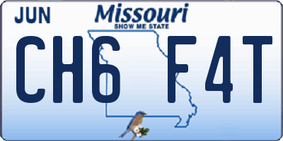 MO license plate CH6F4T