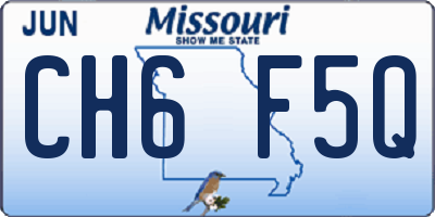 MO license plate CH6F5Q