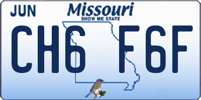 MO license plate CH6F6F