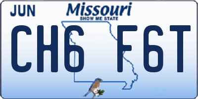 MO license plate CH6F6T