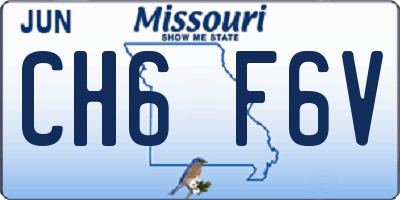 MO license plate CH6F6V