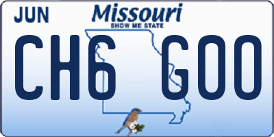 MO license plate CH6G0O