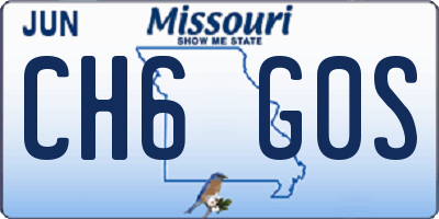MO license plate CH6G0S