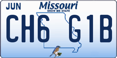 MO license plate CH6G1B