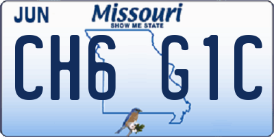 MO license plate CH6G1C
