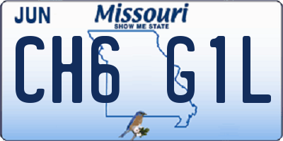 MO license plate CH6G1L