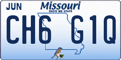 MO license plate CH6G1Q