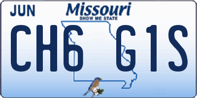 MO license plate CH6G1S