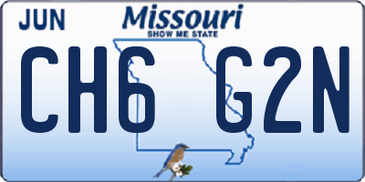 MO license plate CH6G2N