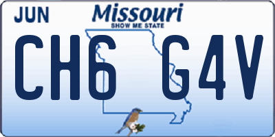 MO license plate CH6G4V