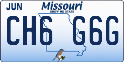 MO license plate CH6G6G