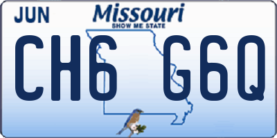 MO license plate CH6G6Q