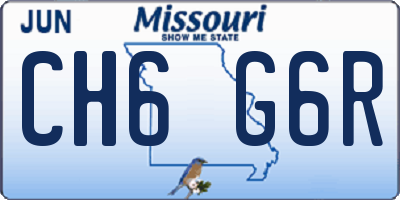 MO license plate CH6G6R