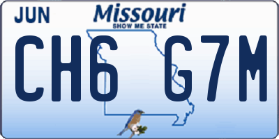 MO license plate CH6G7M