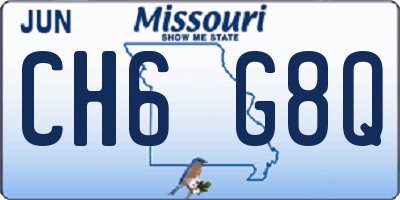 MO license plate CH6G8Q