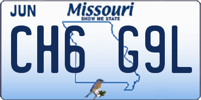MO license plate CH6G9L