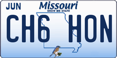 MO license plate CH6H0N