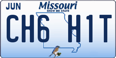 MO license plate CH6H1T