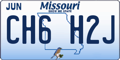 MO license plate CH6H2J