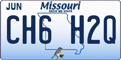 MO license plate CH6H2Q